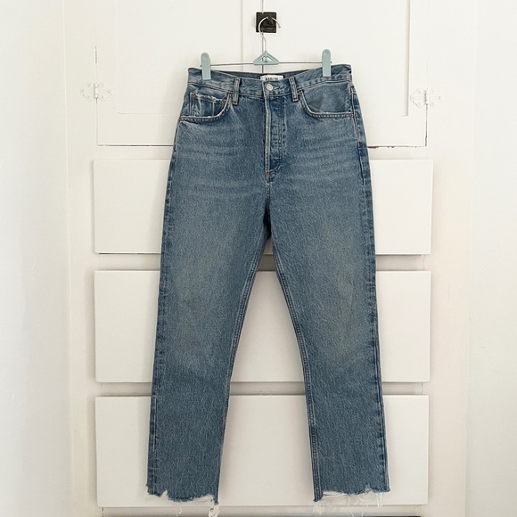 AGOLDE Riley High Rise Straight Crop Jeans in Blue Haven Size 27 - Picture 3 of 9